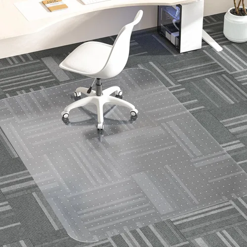 Miniatura 8 de Tapete para silla de oficina para suelo de madera dura, 36 x 48 pulgadas, paquete de 2 alfombrillas para sillas para suelos duros, tapete protector