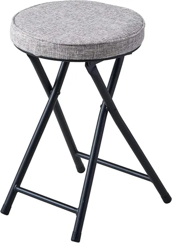 Miniatura 13 de パール金属(PEARL METAL) Respaldo incluido, BLKP Silla de tubo plegable, 28.7 in, negro mate