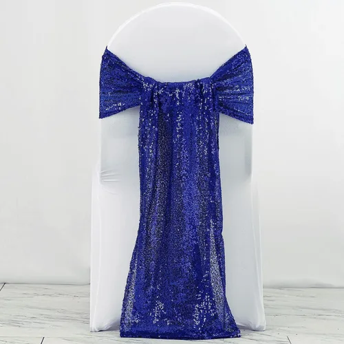 Miniatura 8 de yuboo Paquete de 6 caminos de mesa de lentejuelas azul rey de 12 x 72 pulgadas con purpurina a granel para decoraciones de bodas, fiestas