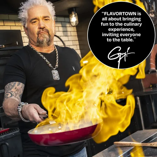 Miniatura 2 de Guy Fieri's Flavortown Juego de utensilios de cocina de cerámica de 2 piezas, sartenes antiadherentes de 10 y 12 pulgadas, utensilios de cocina