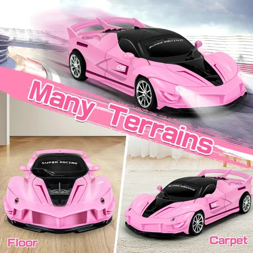 Miniatura 4 de Auto a control remoto para niñas, a escala 1:18, juguetes de autos a control remoto para niños pequeños de 3, 4, 5, 6, 7, 8-12 años, modelo de auto