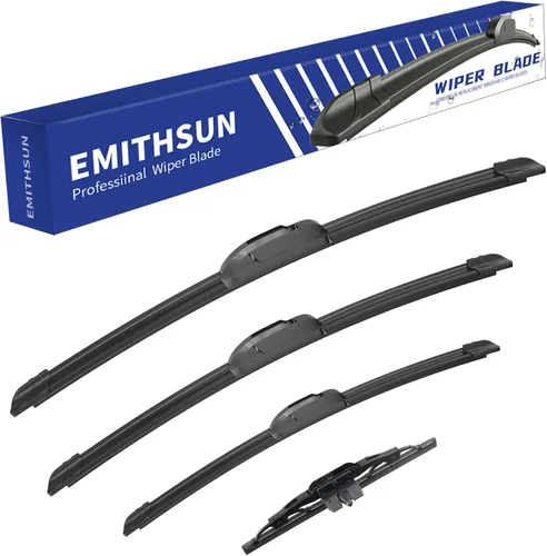 Miniatura 21 de EMITHSUN® Juego de limpiaparabrisas de repuesto para Jeep Wrangler 2007-2017, que cumplen con la calidad OEM, juego de limpiaparabrisas delanteros