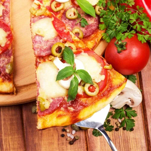 Miniatura 5 de Paquete de 6 moldes de acero inoxidable para tartas de pizza, servidor, pastel, pastel, pizza, pala, cortador (plata)