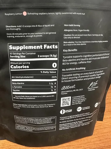 Miniatura 9 de ProMix Nutrition Polvo de preentrenamiento sin estimulaciones, limón de frambuesa, 9.67 oz, maximiza la concentración, la energía y el rendimiento