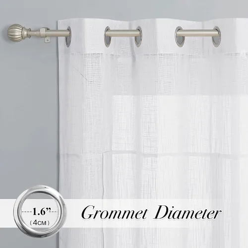 Miniatura 2 de Pony Dance Cortinas de ventana de baño, pantalla con lazo para dormitorio, filtro de luz, semitransparente, cortinas romanas elegantes para Blanco