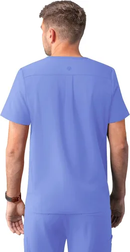 Miniatura 2 de Adar Addition - Ropa quirúrgica para hombre - Moderna camiseta médica con cuello en V con múltiples bolsillos