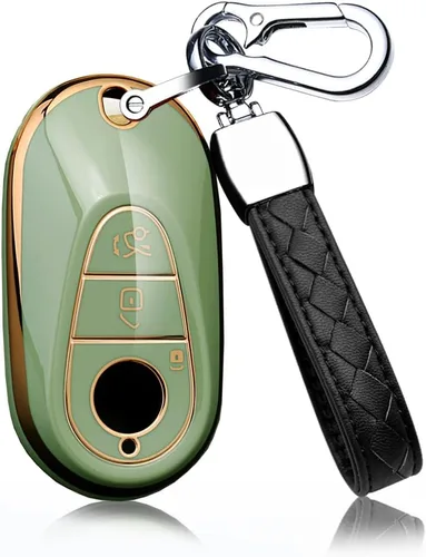 Funda para llavero de automóvil de TPU con llavero para Mercedes Benz W223 S Class S300 S350 S450 S500 2020 2021 Funda para llave de coche con