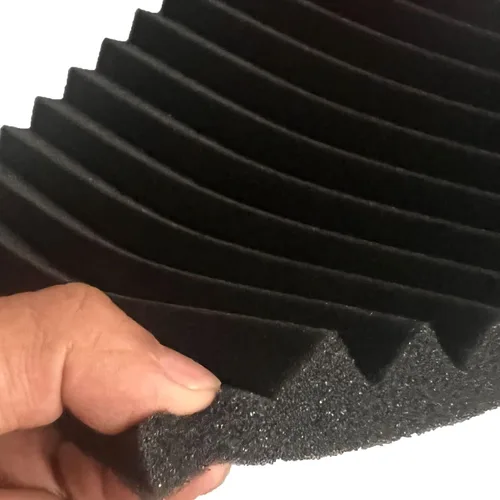 Miniatura 5 de Paquete de 52 paneles de pared de espuma acústica en cuña morado negro de 1" x 12" x 12" con absorción de sonido Púrpura/Negro