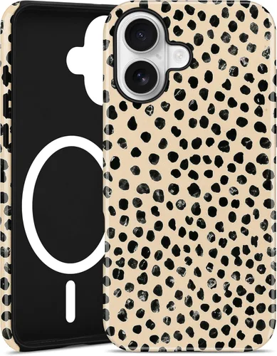 Miniatura 128 de Jusy Compatible con MagSafe Brown Tortoise Shell Print Phone Case para iPhone 7/8/SE, funda protectora magnética de lujo de TPU suave
