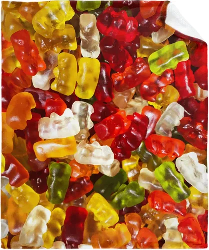 Miniatura 41 de Manta de regalo de franela de vellón de arándanos, manta realista e interesante para alimentos, ligera, suave, bonita y acogedora manta para cama