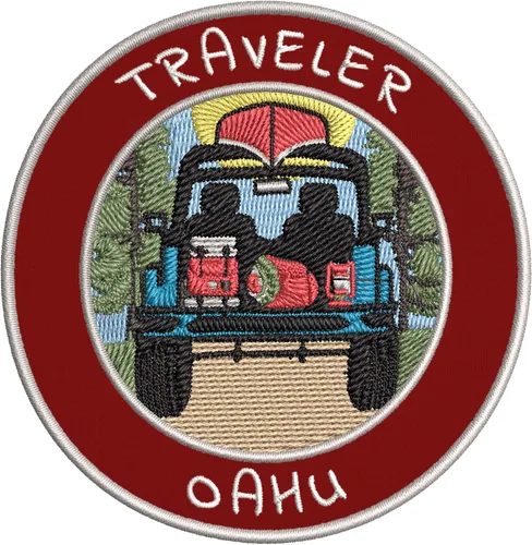 Miniatura 5 de Parche bordado de Oahu de alta calidad para planchar o coser, emblema decorativo para manualidades, recuerdo de vacaciones, equipo de viaje, ropa
