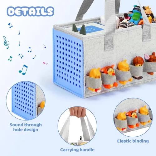 Miniatura 3 de Estuche de transporte para Toniebox Bolsa de viaje para Tonies Starter Set y reproductor de audio, bolsas portátiles de tela de fieltro