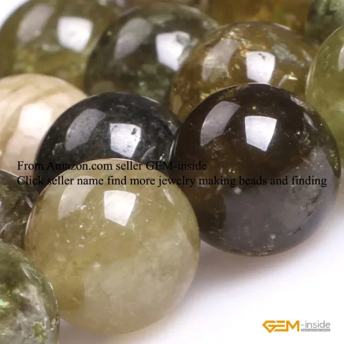Miniatura 4 de Gem-Inside - Perlas sueltas naturales de Tsavorita de 0.394 in, hechas a mano para mujeres