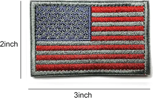 Miniatura 2 de Ogrmar Tactica - Parche bordado con la bandera estadounidense de Estados Unidos de América, emblema de uniforme militar, paquete de 2