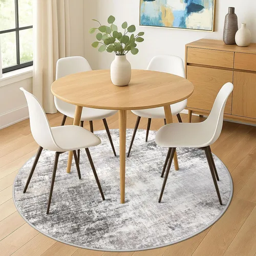 Miniatura 590 de IOHOUZE Alfombra abstracta lavable de 3 x 12 pies para pasillos, antideslizante para cocina, camino de entrada de lana sintética para interiores