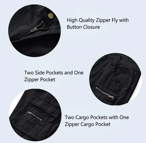 Miniatura 5 de AKARMY Pantalones cargo de ajuste relajado para mujer, pantalones de senderismo para deportes al aire libre, pantalones casuales, pantalones