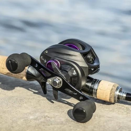 Miniatura 2 de Carrete de baitcasting, carrete de pesca, sistema de frenado magnético, arrastre máximo de 17.6 libras, relación de engranajes 7.2:1 y 6.3:1