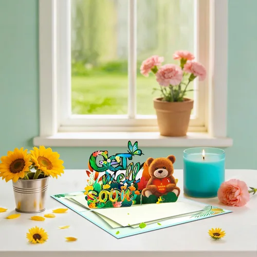 Miniatura 2 de GREETING ART Tarjeta de recupérate pronto, tarjetas religiosas de recuperación, tarjeta de recupérate pronto, tarjetas de condolencias para hombres