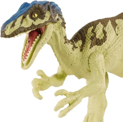 Miniatura 3 de Jurassic World Camp Cretácico Attack Pack Figura de dinosaurio Coelurus con 5 puntos de articulación, escultura realista y textura; para edades de 4