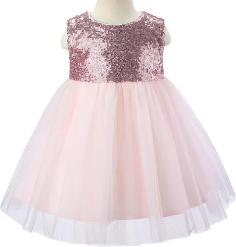 Miniatura 4 de Bow Dream 2 piezas de vestido de bebé niña con mariposas para boda, bautizo, bautizo, fiesta de 0 a 24 meses