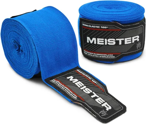 Miniatura 20 de Vendas para mano semielásticas de 180 pulgadas Meister Adult, vendas para MMA (artes marciales mixtas) y boxeo (par) todos