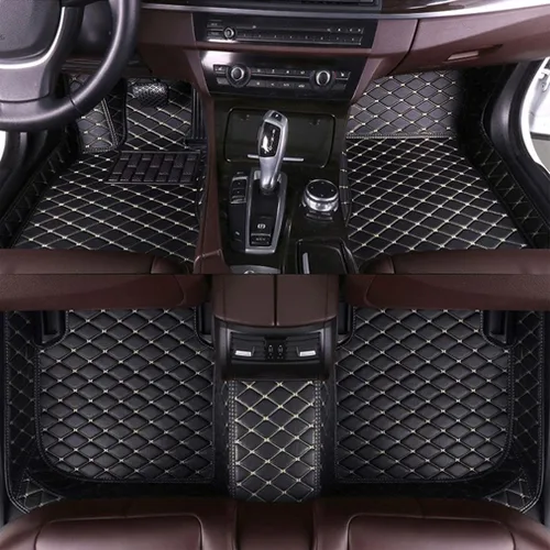Miniatura 9 de Alfombrillas personalizadas para automóvil, cobertura completa 3D, protección para todo tipo de clima, de cuero, para piso delantero y trasero