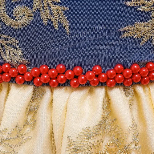 Miniatura 6 de NNJXD Vestido de princesa para bebé, con flores, para cumpleaños, bodas, fiestas