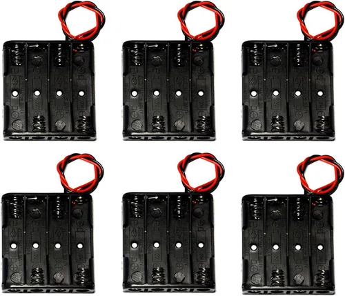 Miniatura 9 de Estuche con AA batería Negro con conductor de cable