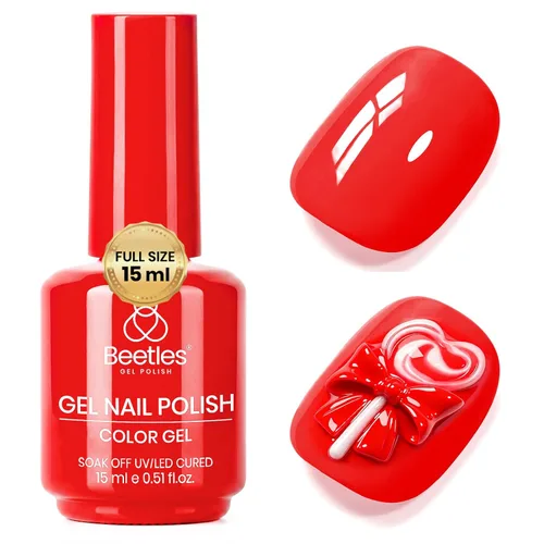 Miniatura 75 de Beetles - Esmalte de uñas de gel verde luminoso que brilla en la oscuridad, esmalte de uñas de gel que se absorbe con lámpara LED UV, arte de uñas