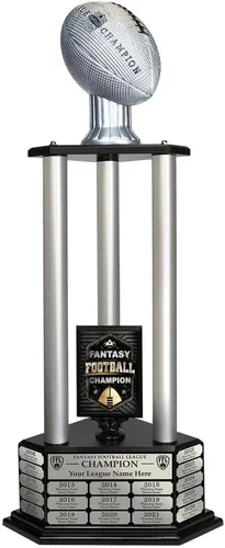Miniatura 11 de TrophySmack Fantasy Football Trophy, 19-Year Perpetual Winner Award – Customizable Championship Award with Plaque and Winner Engravings