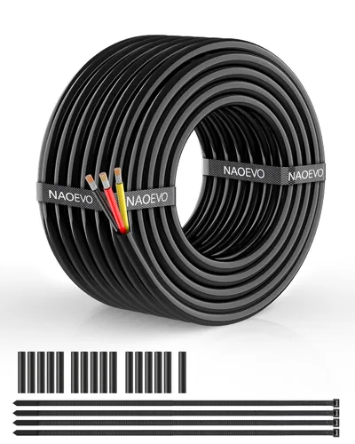 Miniatura 16 de NAOEVO Cable eléctrico de calibre 10, 2 conductores, cable de PVC trenzado de 10 AWG, bajo voltaje de 12 V/cobre estañado/cable flexible