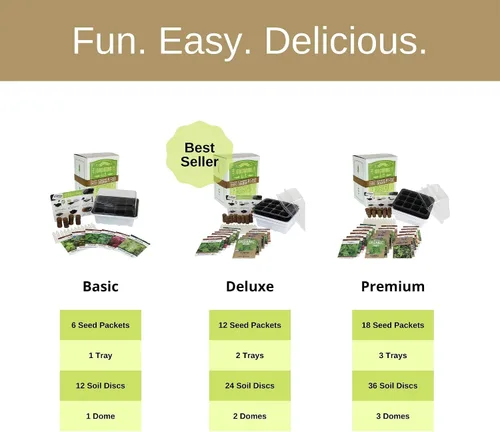 Miniatura 5 de Kits de inicio de semillas para jardín de interiores - cultivo de hierbas culinarias, medicinales y de té - comienza con el cultivo al aire libre