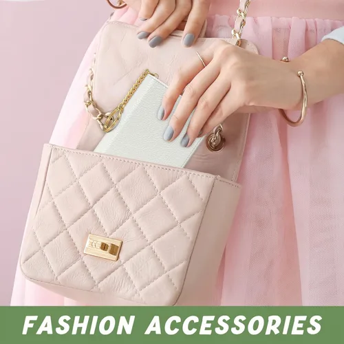 Miniatura 6 de Tarjetero de crédito para mujer, pequeña cartera RFID delgada de cuero organizador de tarjetas de visita con cremallera y llavero, color blanco