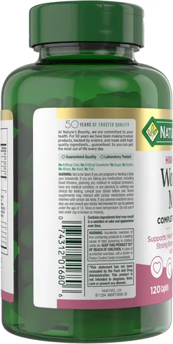 Miniatura 9 de Nature’s Bounty Multivitamínico Completo de Alta Potencia para Mujeres, Vitamina Diaria con Vitamina C, Apoya la Salud del Corazón y la Función