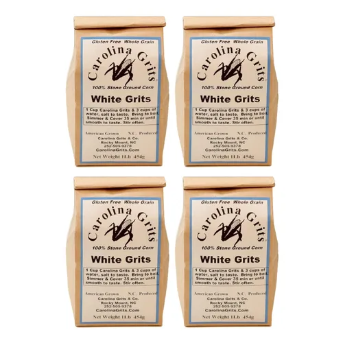 Miniatura 12 de Compañía Carolina Grits Sémola Amarilla Molida Tradicionalmente en Piedra, sin OGM, Grano Entero y Sin Gluten (Amarillo 1 Paquete (1 Libra))