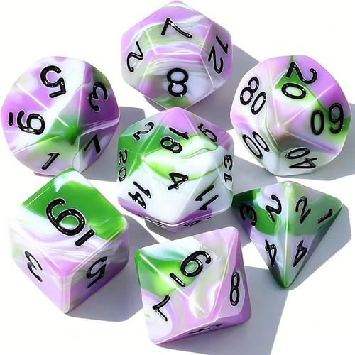 Miniatura 11 de CiaraQ DND Juego de Dados Poliédricos para Dungeons and Dragons RPG MTG Juegos de Mesa de Rol - con 1 Bolsa de Dados (Aguamarina + Brillantina)