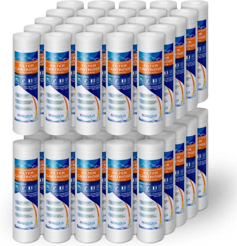 Ronaqua - Cartucho de filtro de agua de sedimentos ranurados de 10 x 2.5 pulgadas, cuatro capas de filtración, elimina arena, suciedad, limo, óxido,