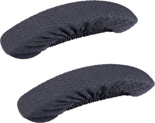 Miniatura 15 de Smiry - Fundas de asiento elásticas para silla de oficina con diseño jacquard, desmontables, lavables, antipolvo, protectores para cojines de silla