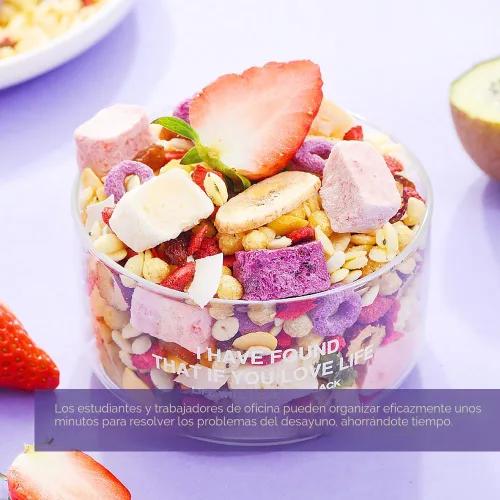 Miniatura 4 de SIJIYUNLI -Chia Seed Yogurt Avena Crunch 400g/14.1oz Desayuno nutricional, bajo en azúcar, congee, fibra dietética