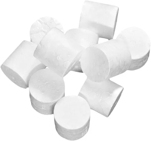 10 piezas de material de espuma con forma de cilindro para niños, juguetes hechos a mano, manualidades, 1.5x1.5 in
