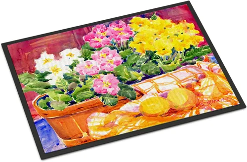 Miniatura 61 de Caroline's Treasures 6055MAT Flower - Tapete Amaryllis de 18 x 27 pulgadas para puerta delantera, para interiores y exteriores, para entrada