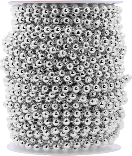 Miniatura 24 de Mandala Crafts Rollo de cadena de perlas negras de 0.157 pulgadas (0.157 in), guirnalda de perlas de 44 yardas para decoración de bodas, arreglos