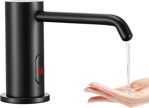 Dispensador automático de jabón sin contacto para fregadero de cocina y baño, dispensador de jabón eléctrico integrado, sensores infrarrojos,