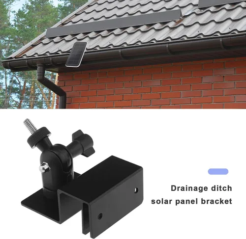Miniatura 2 de Soporte de canal para panel solar, aleación de aluminio, ABS, resistente a la intemperie, montaje de fuente de alimentación, versiones de panel