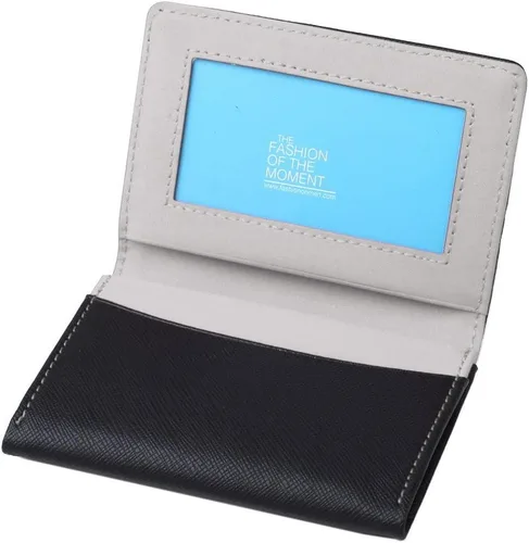 Miniatura 4 de Multicolor sólido para hombre de cuero clip de dinero Navidad para padre, Negro, gris-ecm10a05