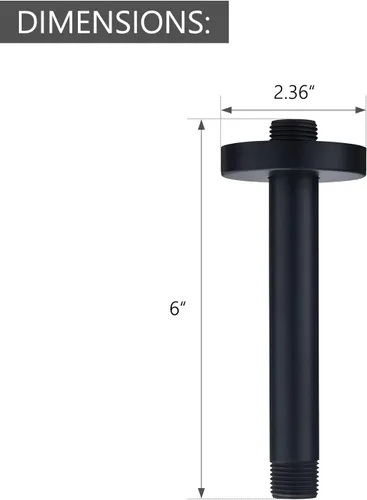 Miniatura 8 de RP61058-RB para brazo de ducha montado en pared y techo anti-fugas de 6 pulgadas y con brida para American Standard, bronce veneciano