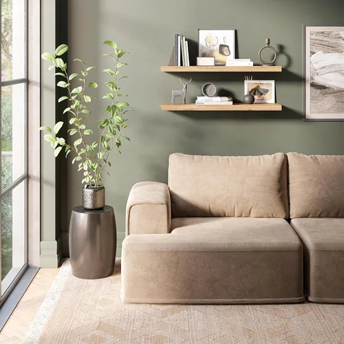 Miniatura 6 de Ballucci - Estantes flotantes, juego de estantes de pared de madera de 36" con soportes invisibles para baño, sala de estar, dormitorio, cocina