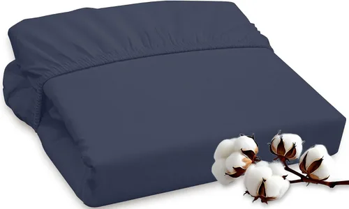 Miniatura 30 de ROYALE LINENS Sábana bajera ajustable de 300 hilos 100% algodón peinado de fibras largas, tamaño Queen, sábana inferior súper suave con bolsillo