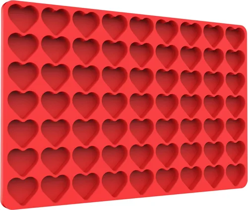 Miniatura 7 de Moldes de Chocolate en Forma de Corazón Pequeños de Silicona, Moldes de Gomita en Forma de Corazón de Silicona con Raspador (S)