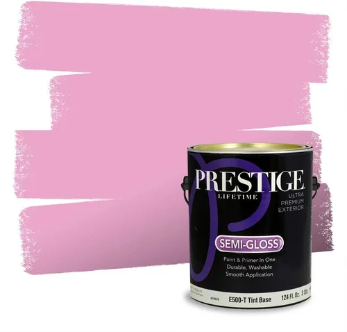 Miniatura 651 de Prestige Paints Pintura exterior e imprimación en uno, 1 galón, plano, coincidencia comparable de Valspar* Amber Rose*